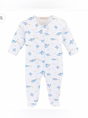BABY CLUB CHIC Pima Zippered Sky Adventure Footie - 0-3M